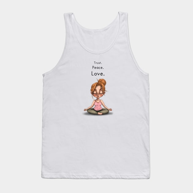 Trust, peace and love Tank Top by Olle Bolle Design